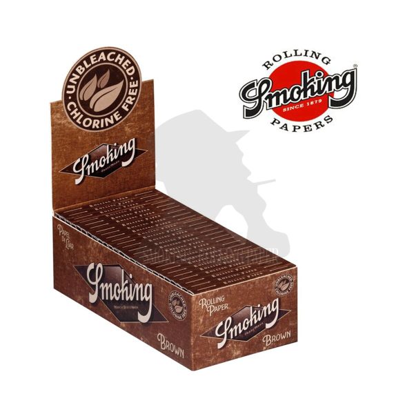 Cartine Smoking Brown Regular 69 × 37 mm non sbiancate – Box da 50 libretti da 60 fogli