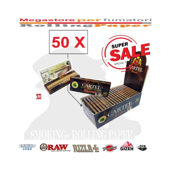 master-108 Cartel Brown Regular Zigarettenpapier – Packung mit 50 Heftchen