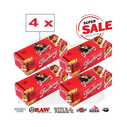 Tubetti per sigarette Smoking Regular con filtro lungo 24 mm – Confezione da 200 tubetti