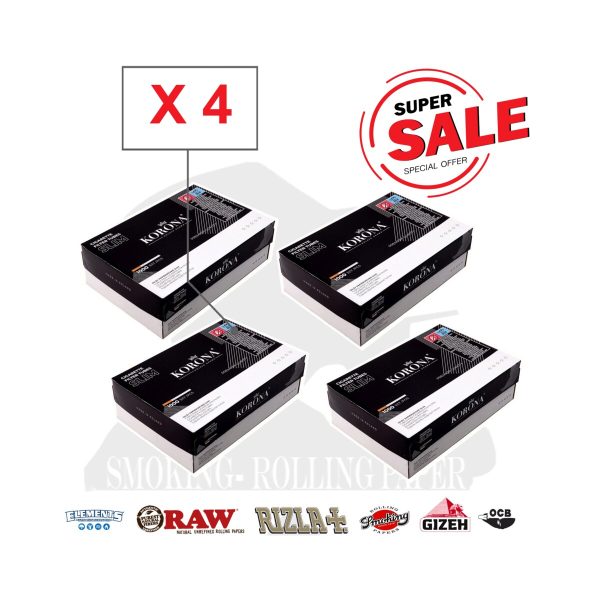 master-117 Korona Slim 6,8 mm Zigarettenhülsen – 4 Schachteln à 1000 Hülsen