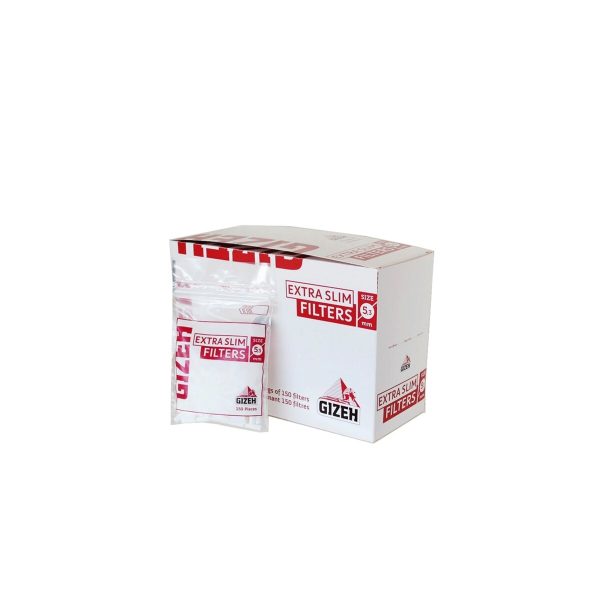 Filtri per sigarette Gizeh Extra Slim 5,3 mm in spugna liscia – 150 filtri
