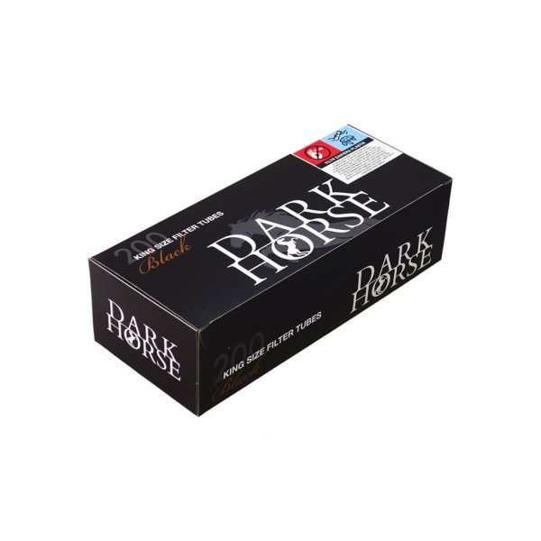 master-137 Tubetti per sigarette Dark Horse Black Regular 8 × 15 mm – 4 scatole da 200 tubetti