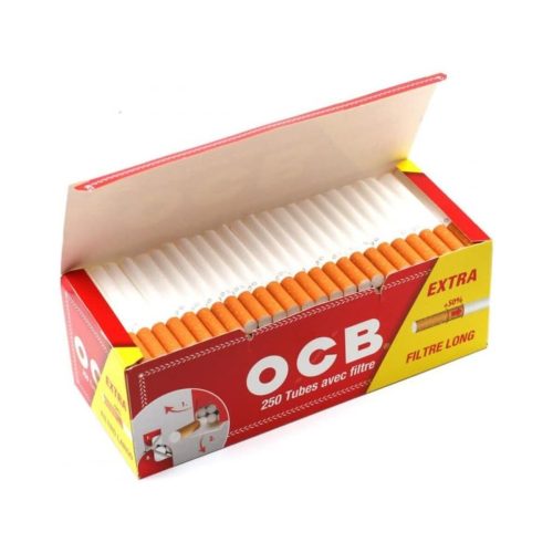 Tubetti per sigarette OCB con filtro extra lungo – 4 scatole da 250 tubetti