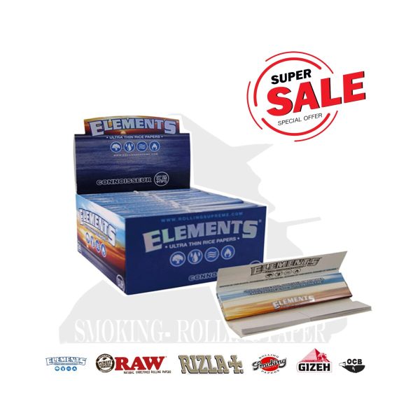 master-161 Elements Connoisseur Blue King Size Slim Zigarettenpapier mit Filtertips