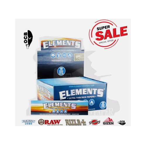 Cartine Elements Blue King Size Slim – Confezione da 50 libretti