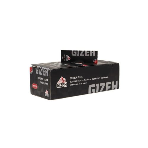 Cartine Gizeh Extra Fine Black Corte Regular – Confezione da 50 libretti
