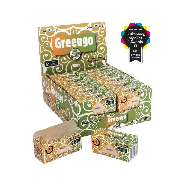 master-202 Cartine a rotolo Greengo Green Gold White Rolls Slim – 24 rotoli