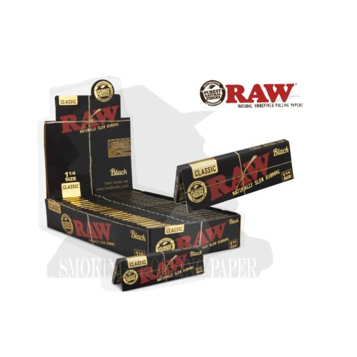 Cartine RAW Classic Black Medium 1¼ – Confezione da 24 libretti