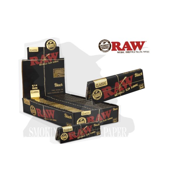 master-261 RAW Classic Black Medium 1¼ Zigarettenpapier – Packung mit 24 Heftchen