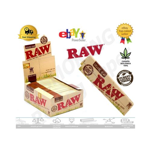 master-269 Cartine RAW Organic King Size Slim – Confezione da 50 libretti
