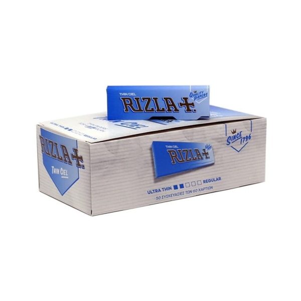master-278 Rizla Sky Blue Regular Zigarettenpapier – Packung mit 50 Heftchen