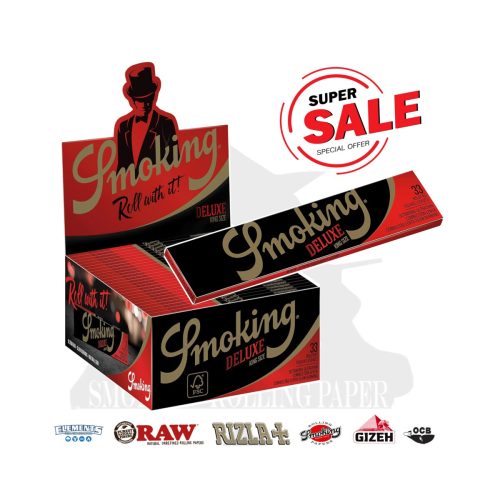 Cartine Smoking Deluxe Black King Size Slim – Confezione da 50 libretti