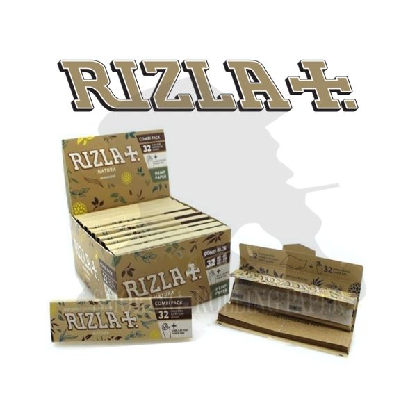 Rizla Natura King Size Slim Rolling Papers with Tips – Pack of 32 Booklets