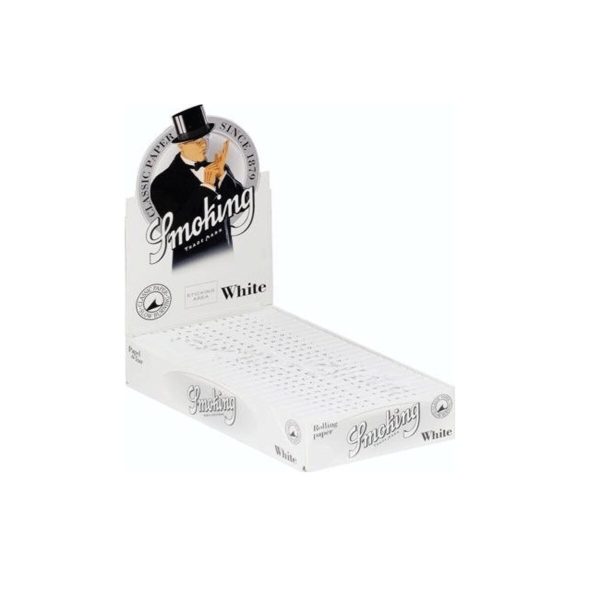 Smoking White Regular Zigarettenpapier – Packung mit 25 Heftchen