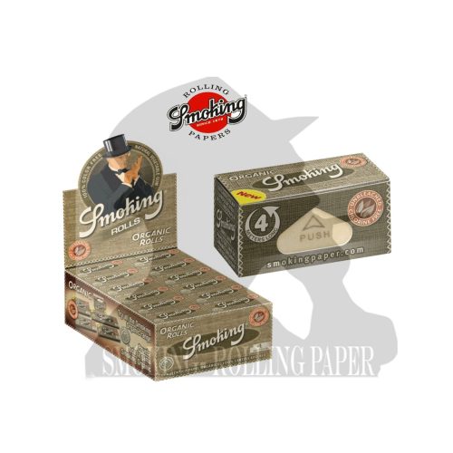 Cartine a rotolo Smoking Organic Rolls King Size Slim – 24 rotoli