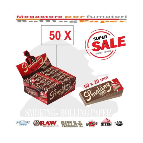 master-32 Filtri in cartoncino Smoking Brown Slim non sbiancati – 50 blocchetti