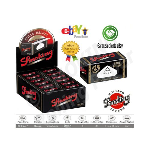 master-335 Cartine a rotolo Smoking Deluxe Rolls Regular 44 mm × 4 m