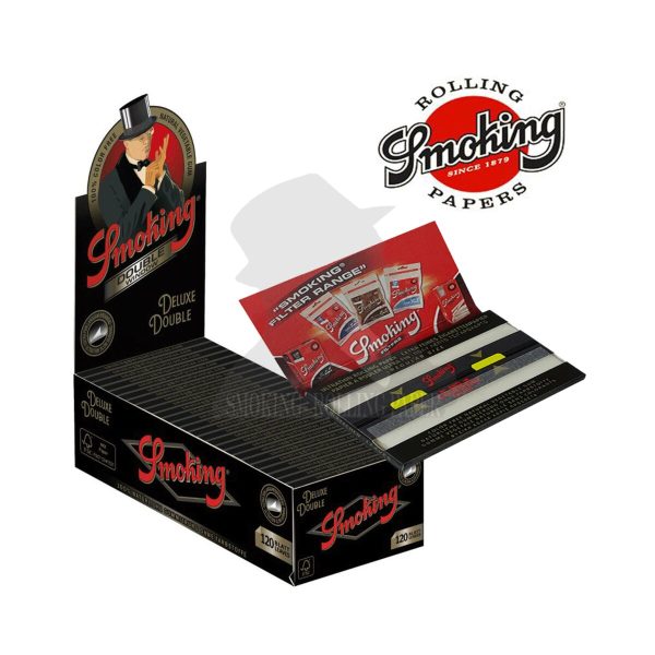 Smoking Deluxe Double Regular 69 × 37 mm Zigarettenpapier – 25 Heftchen à 120 Blatt