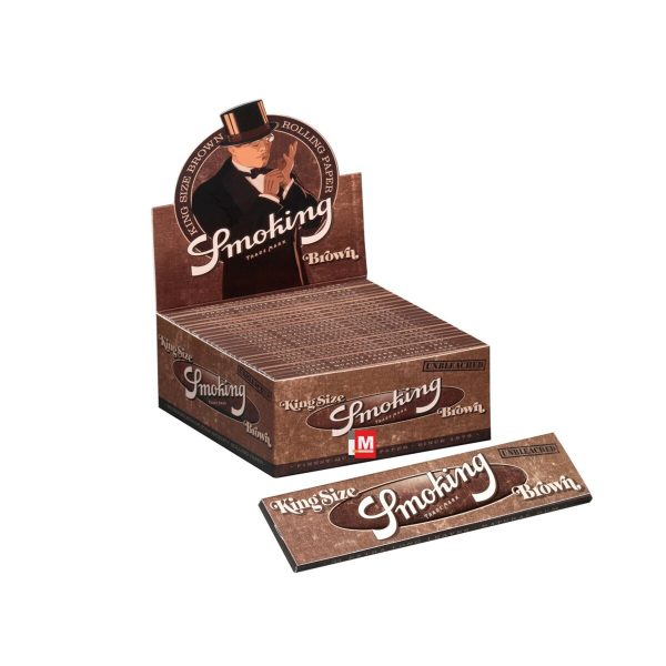 master-352 Smoking Brown King Size Slim Zigarettenpapier – Packung mit 50 Heftchen