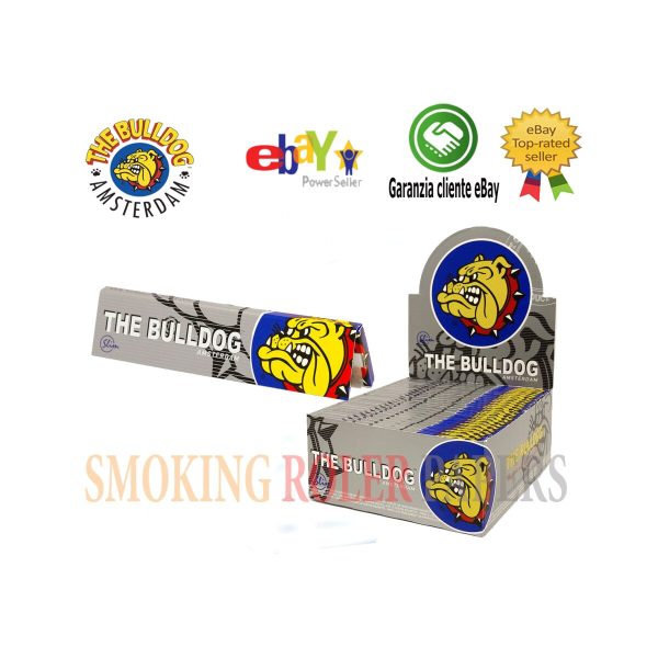master-354 The Bulldog Silver King Size Slim Zigarettenpapier – Packung mit 50 Heftchen