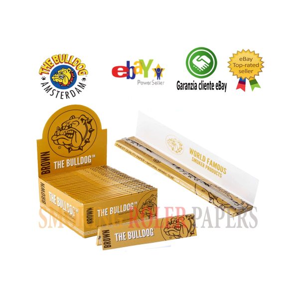 master-382 The Bulldog Brown King Size Slim Zigarettenpapier – Packung mit 50 Heftchen