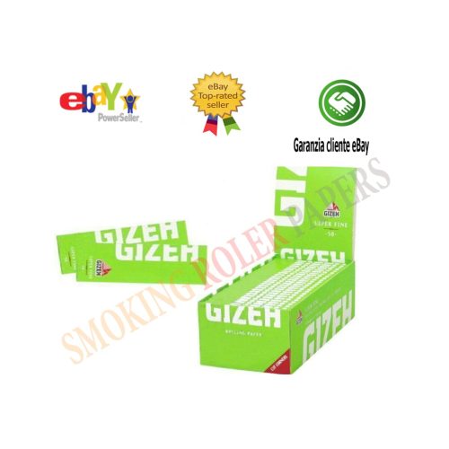 Cartine Gizeh Super Fine Green Corte Regular – Confezione da 50 libretti