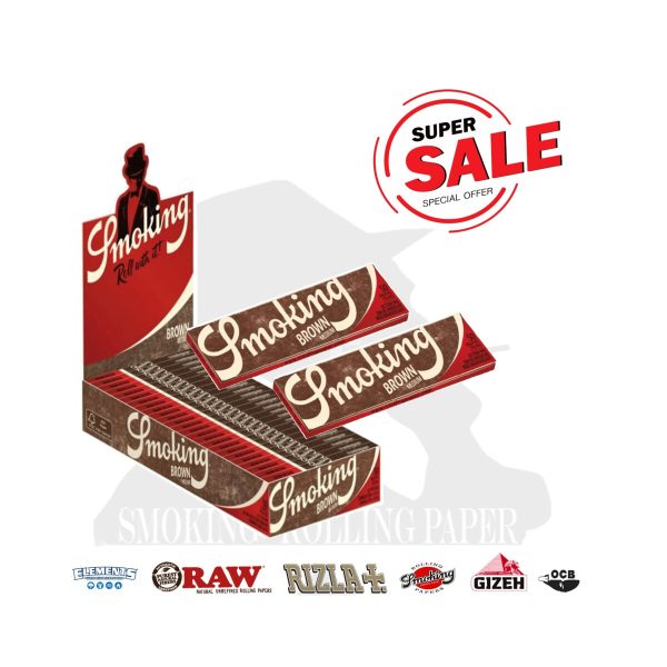 master-388 Smoking Brown Regular Zigarettenpapier – Packung mit 25 Heftchen
