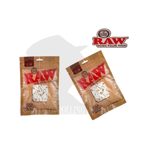 master-389 Filtri RAW Slim 6 mm in puro cotone – 10 bustine da 200 filtri