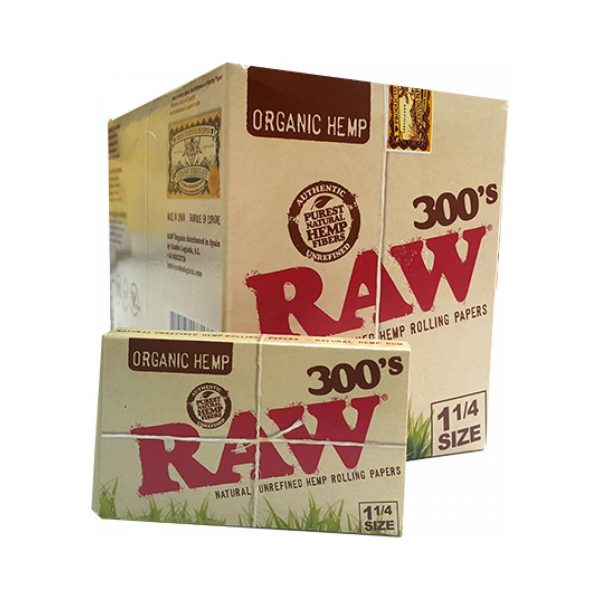 master-393 RAW Organic 300's Medium 1¼ Zigarettenpapier – 40 Heftchen à 300 Blatt