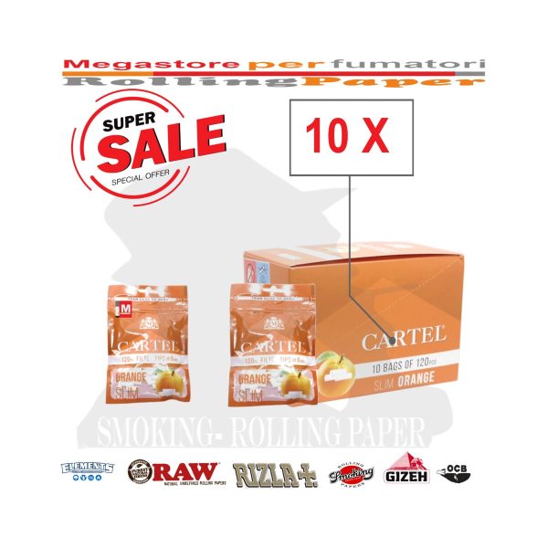 master-400 Filtri Cartel Orange Slim 6 mm – 10 bustine da 120 filtri