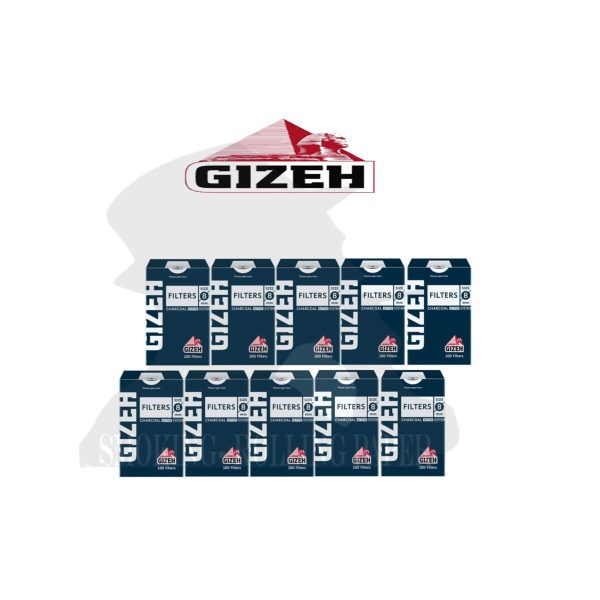 Gizeh Blue Regular 8 mm Aktivkohlefilter – 10 Dosen à 100 Filter
