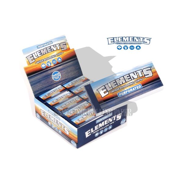 Elements Wide King Size perforierte Filtertips aus Karton – 50 Tip-Heftchen