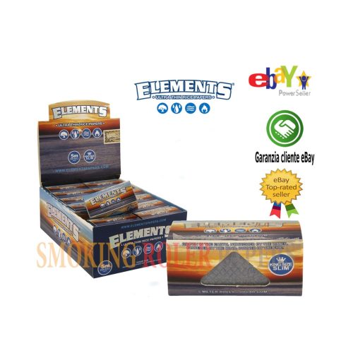 Cartine a rotolo Elements Rolls King Size Slim – 24 rotoli